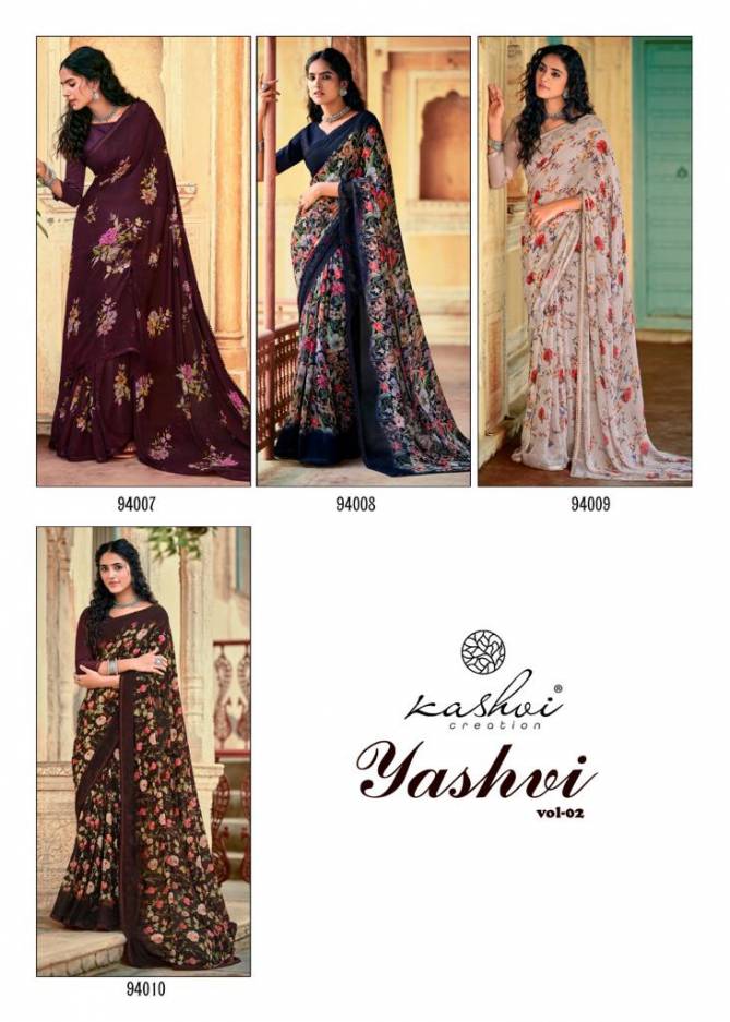 Kashvi Yashvi 2 Fancy Ethnic Wear Georgette Designer Fancy Saree Collection